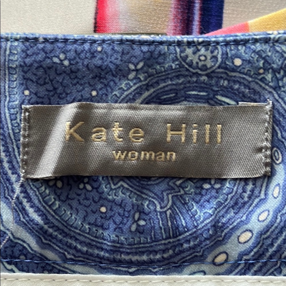 Kate Hill Blue Paisley Pants NWT 22W - Picture 6 of 8